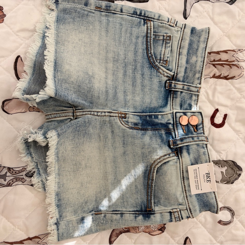 BKE Women's Faded Blue Jean Shorts